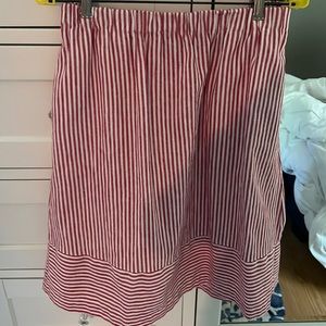 Jcrew striped linen skirt